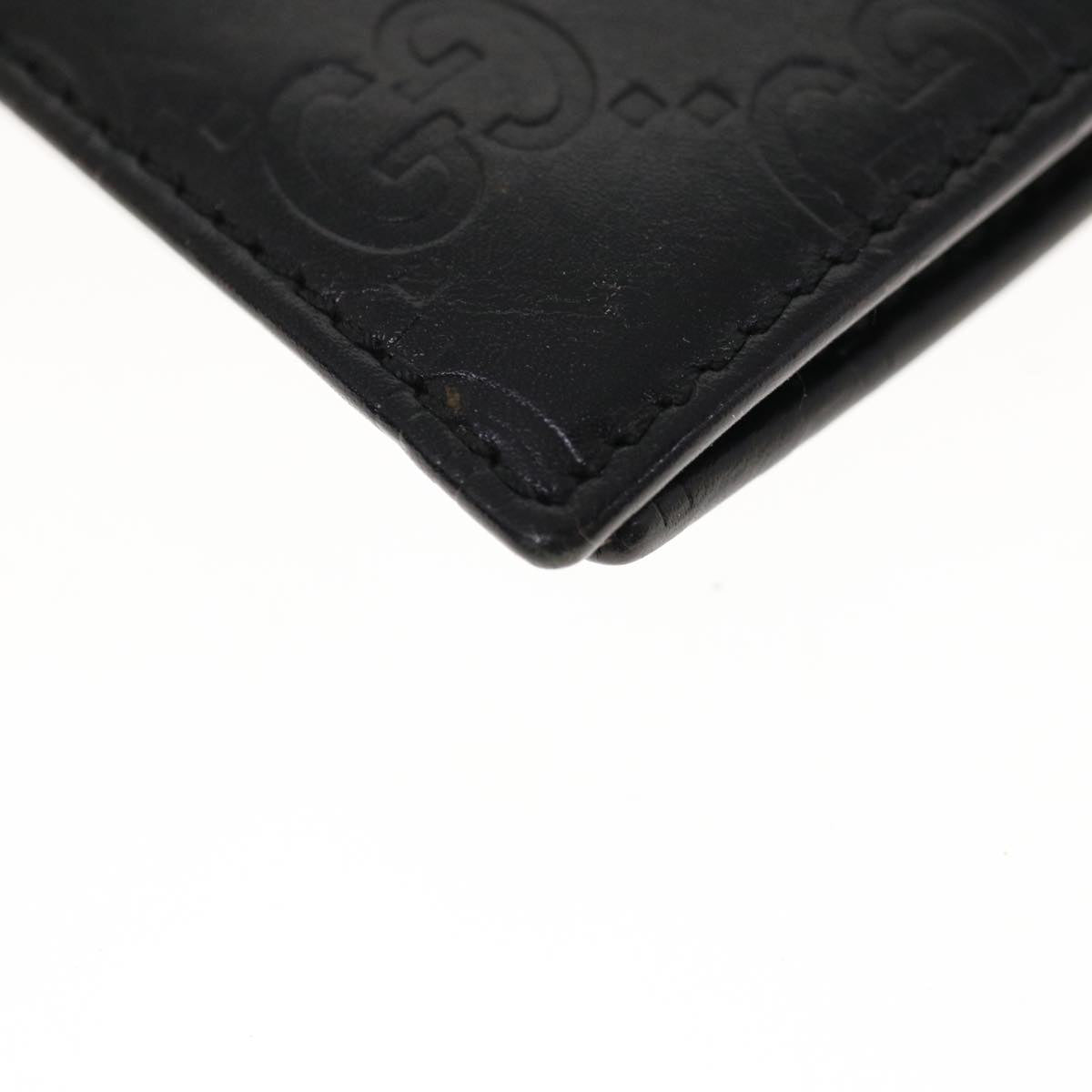 GUCCI GG Canvas Day Planner Cover Leather Black Auth yk10286