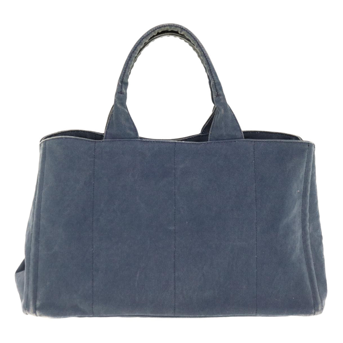 PRADA Canapa GM Tote Bag Canvas Navy Auth yk10287