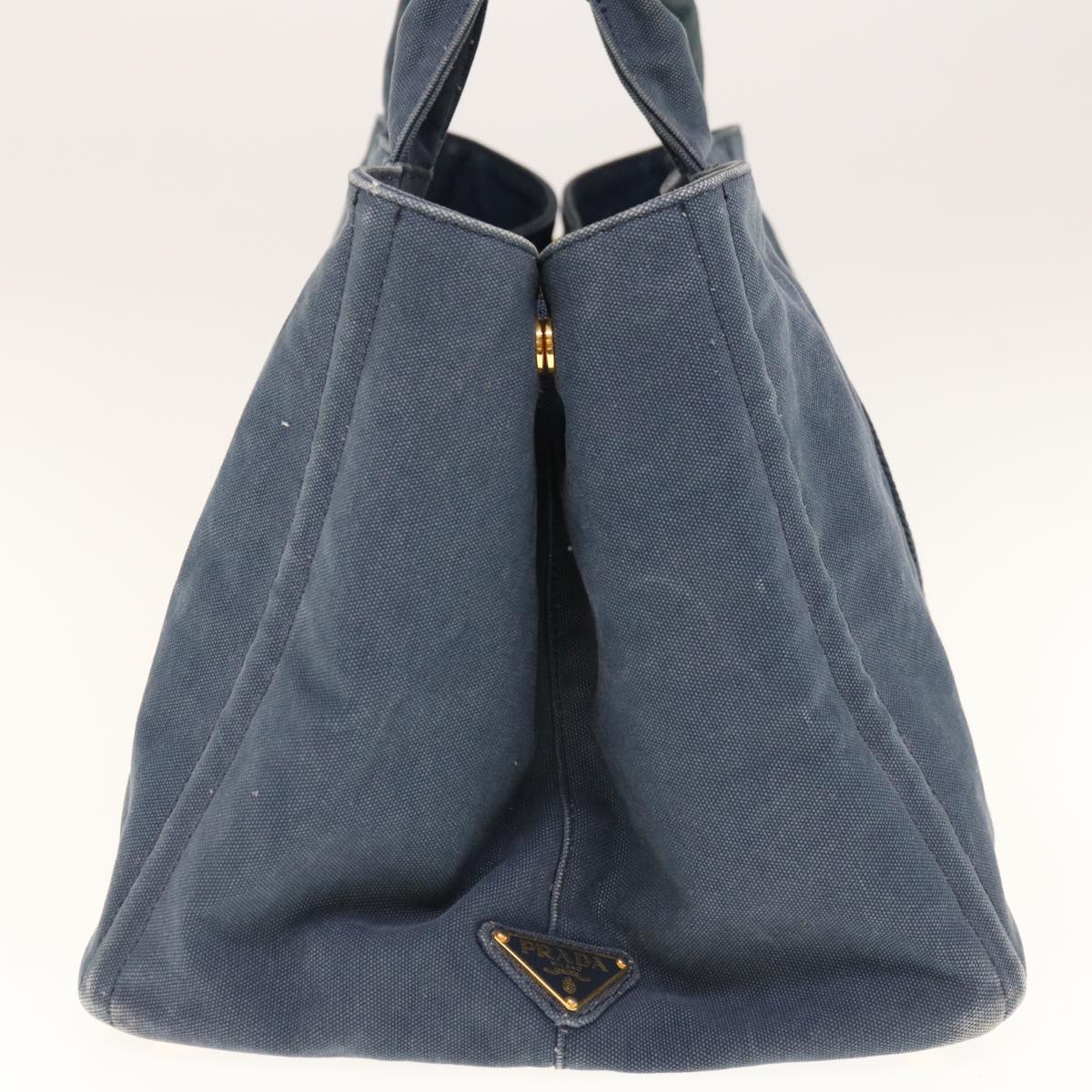 PRADA Canapa GM Tote Bag Canvas Navy Auth yk10287