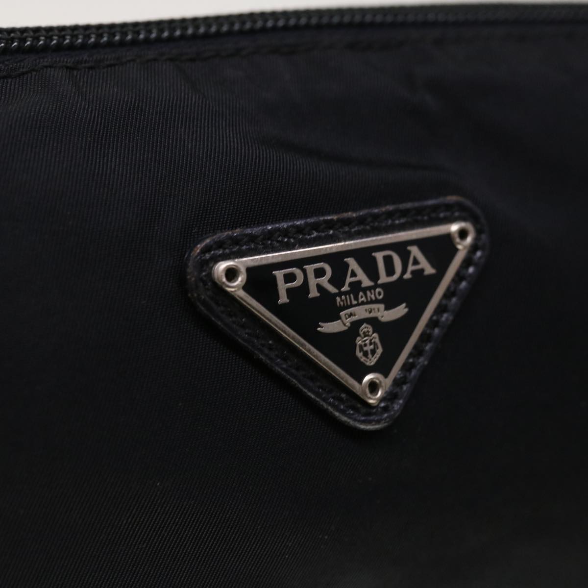 PRADA Pouch Nylon Black Auth yk10305