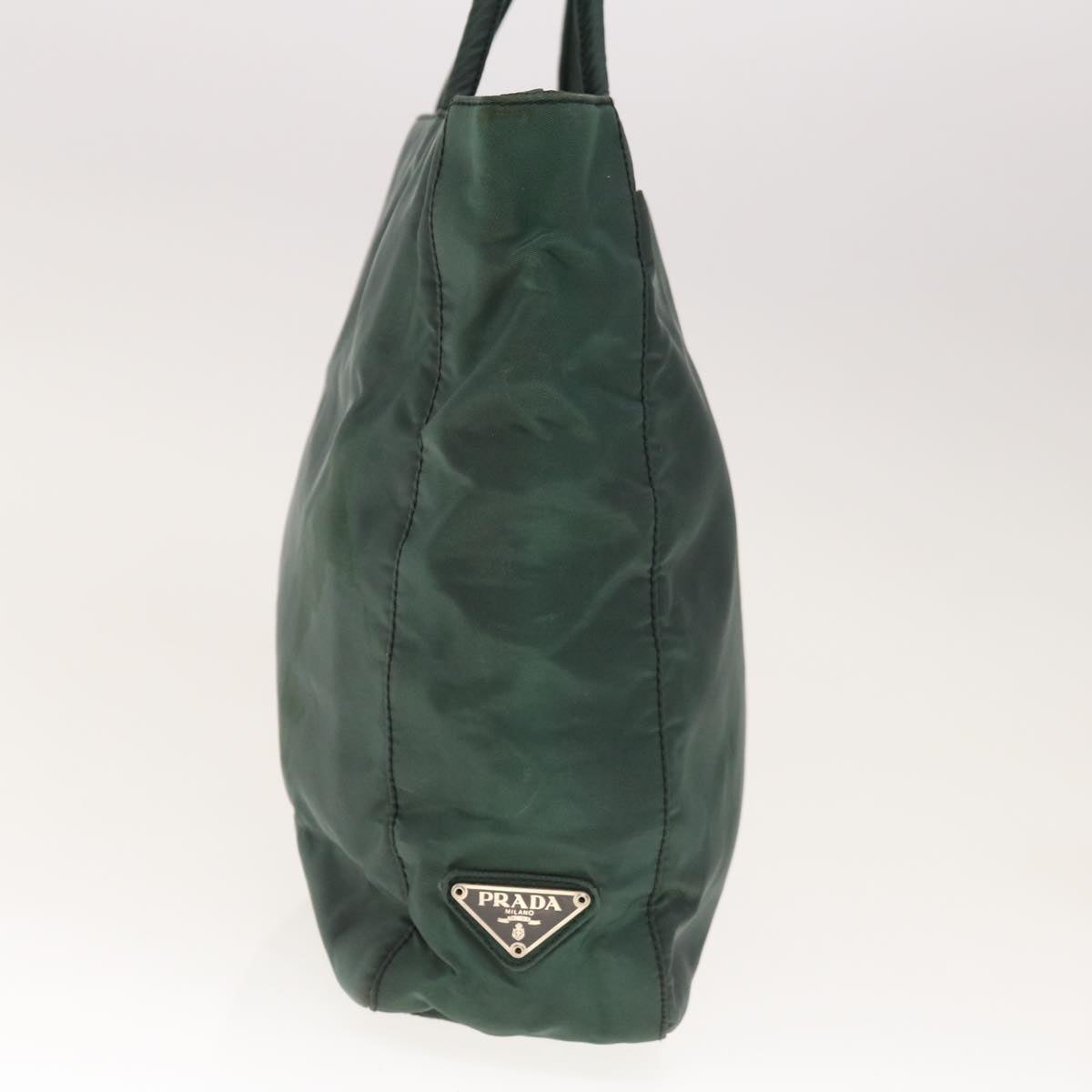 PRADA Hand Bag Nylon Green Auth yk10331