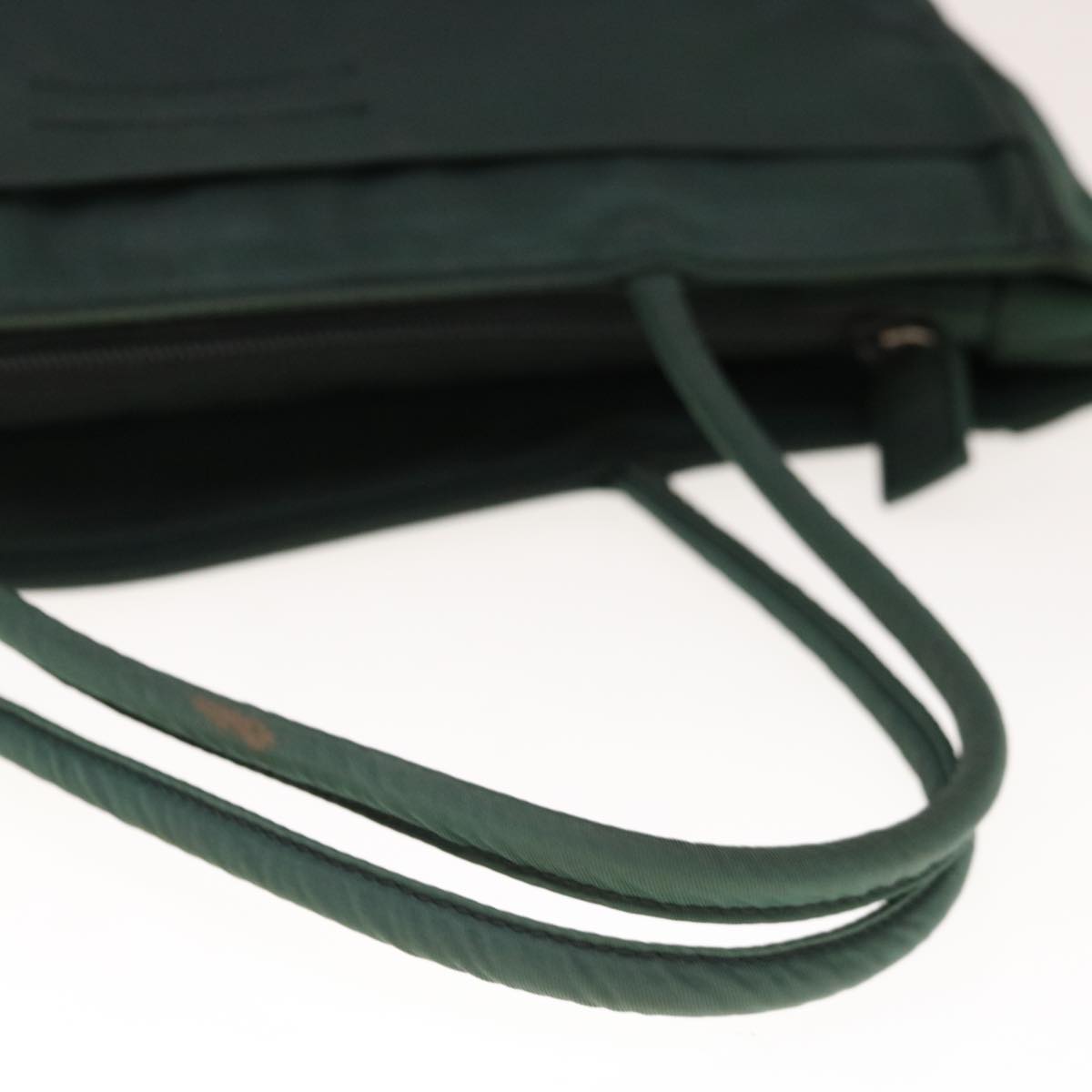 PRADA Hand Bag Nylon Green Auth yk10331