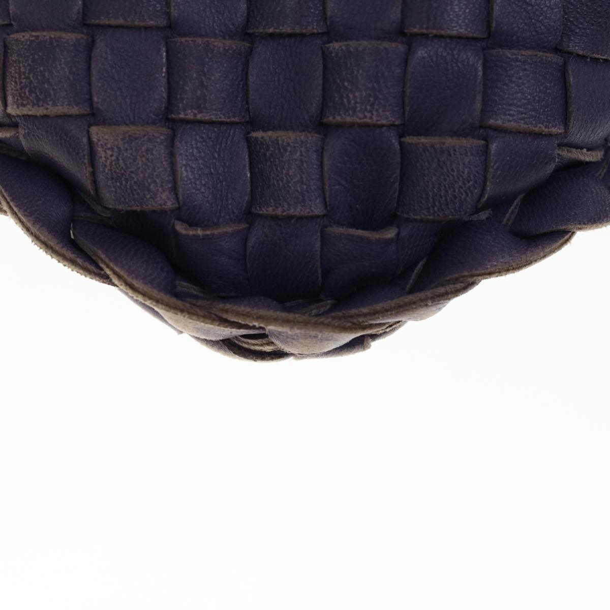 BOTTEGAVENETA INTRECCIATO Hobo Shoulder Bag Leather Purple Auth yk10379