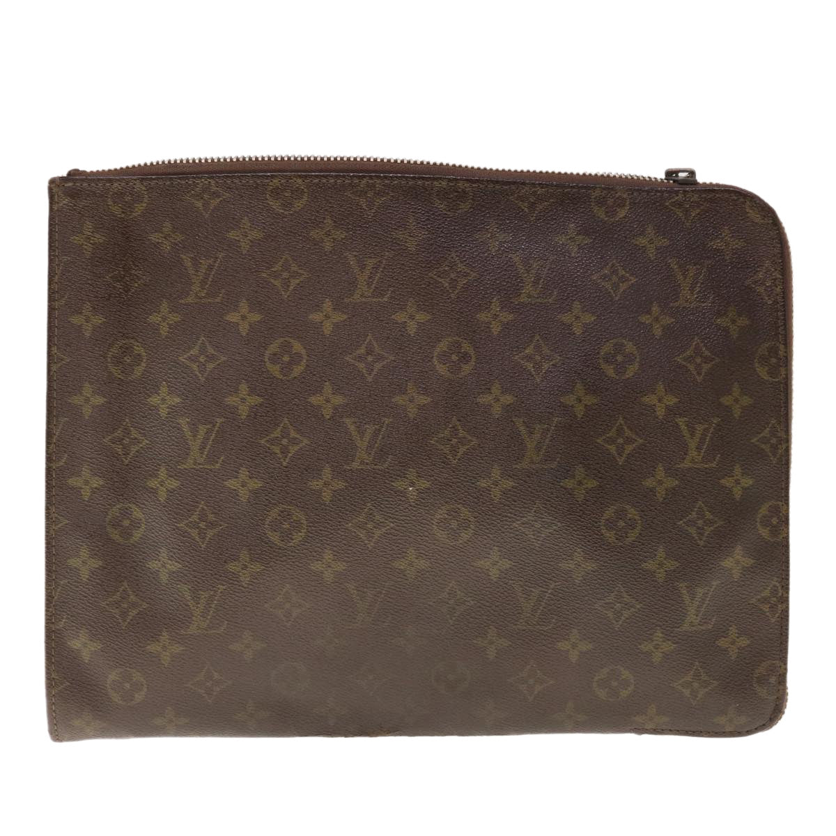 LOUIS VUITTON Monogram Clutch Briefcase 2Set LV Auth yk10441