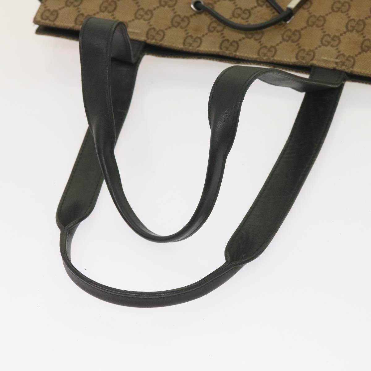 GUCCI GG Canvas Tote Bag Beige 0021053 Auth yk10540