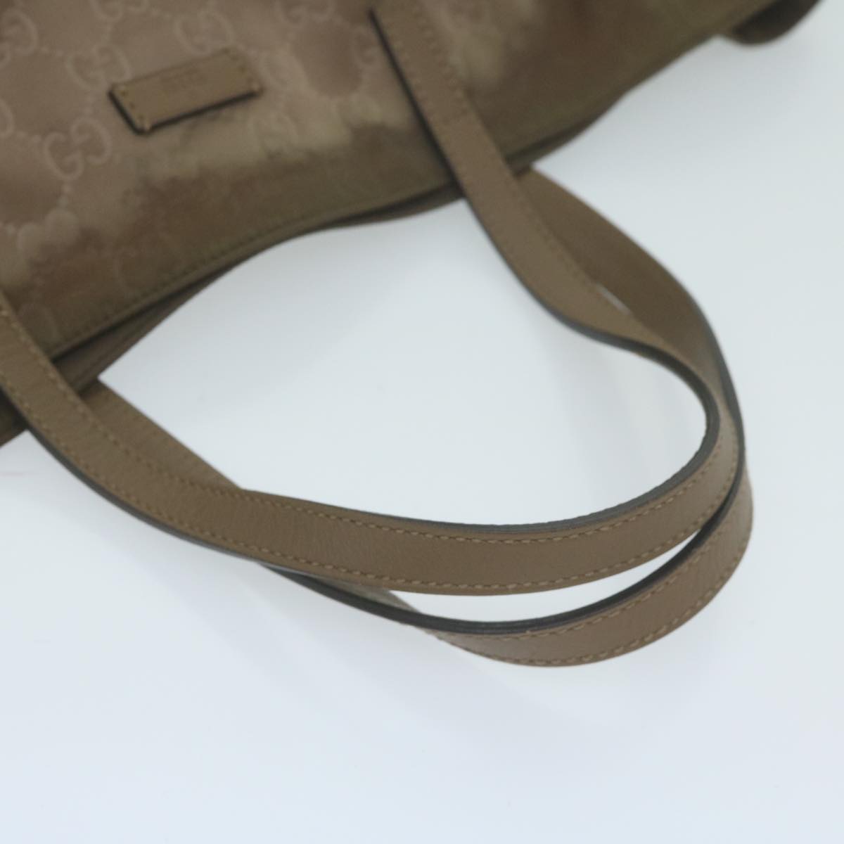 GUCCI GG Canvas Tote Bag Nylon Brown Auth yk10566