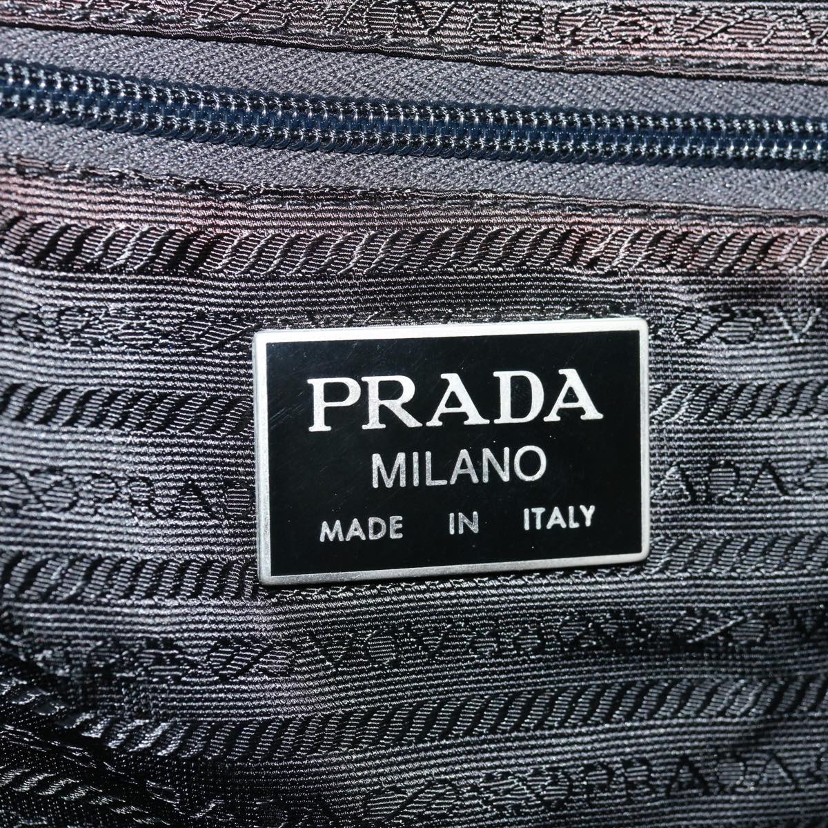 PRADA Boston Bag Nylon 2way Black Auth yk10625