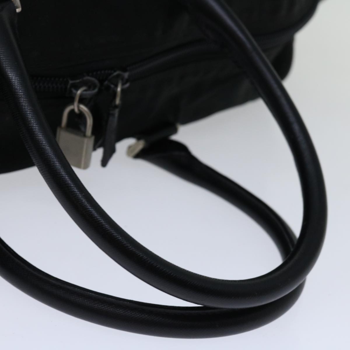 PRADA Boston Bag Nylon 2way Black Auth yk10625