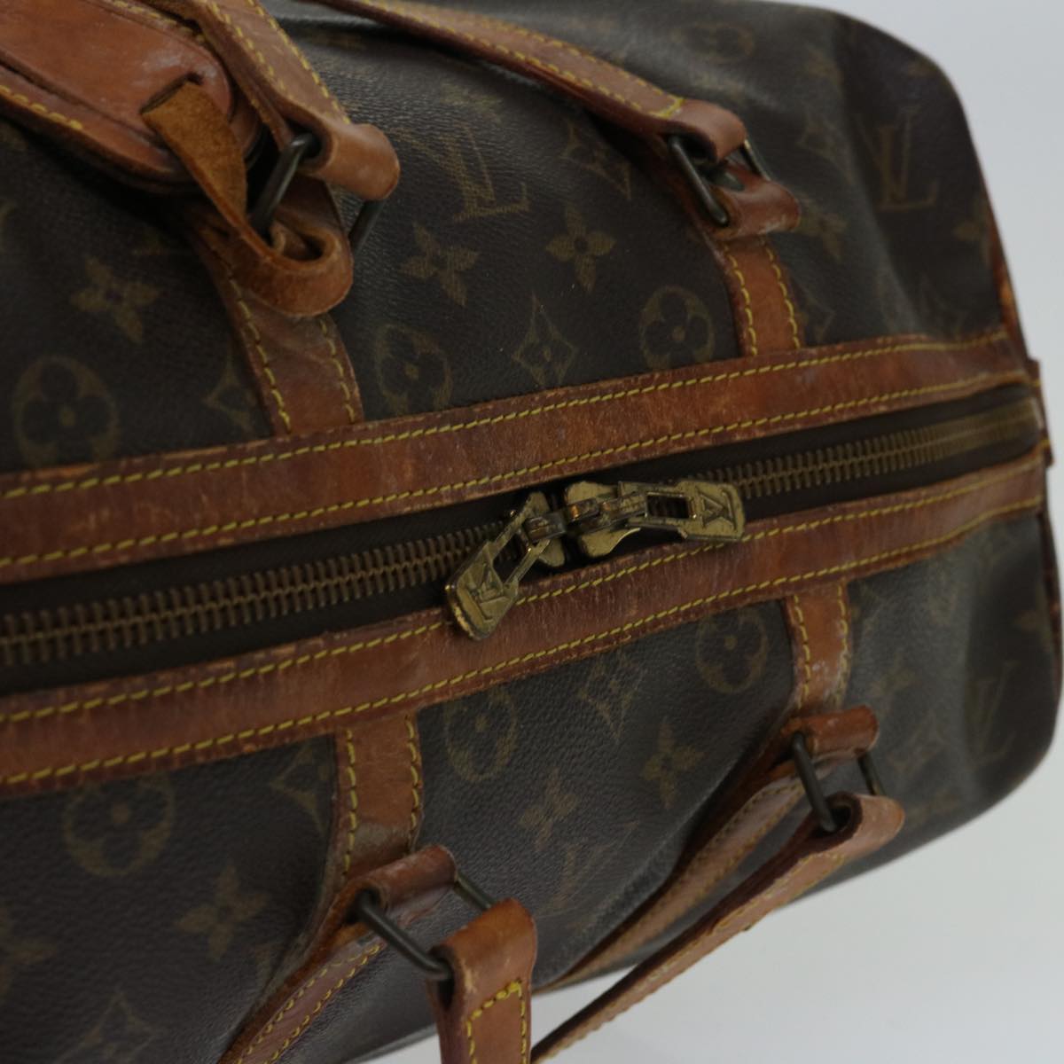 LOUIS VUITTON Monogram Sac Souple 35 Boston Bag M41626 LV Auth yk10659