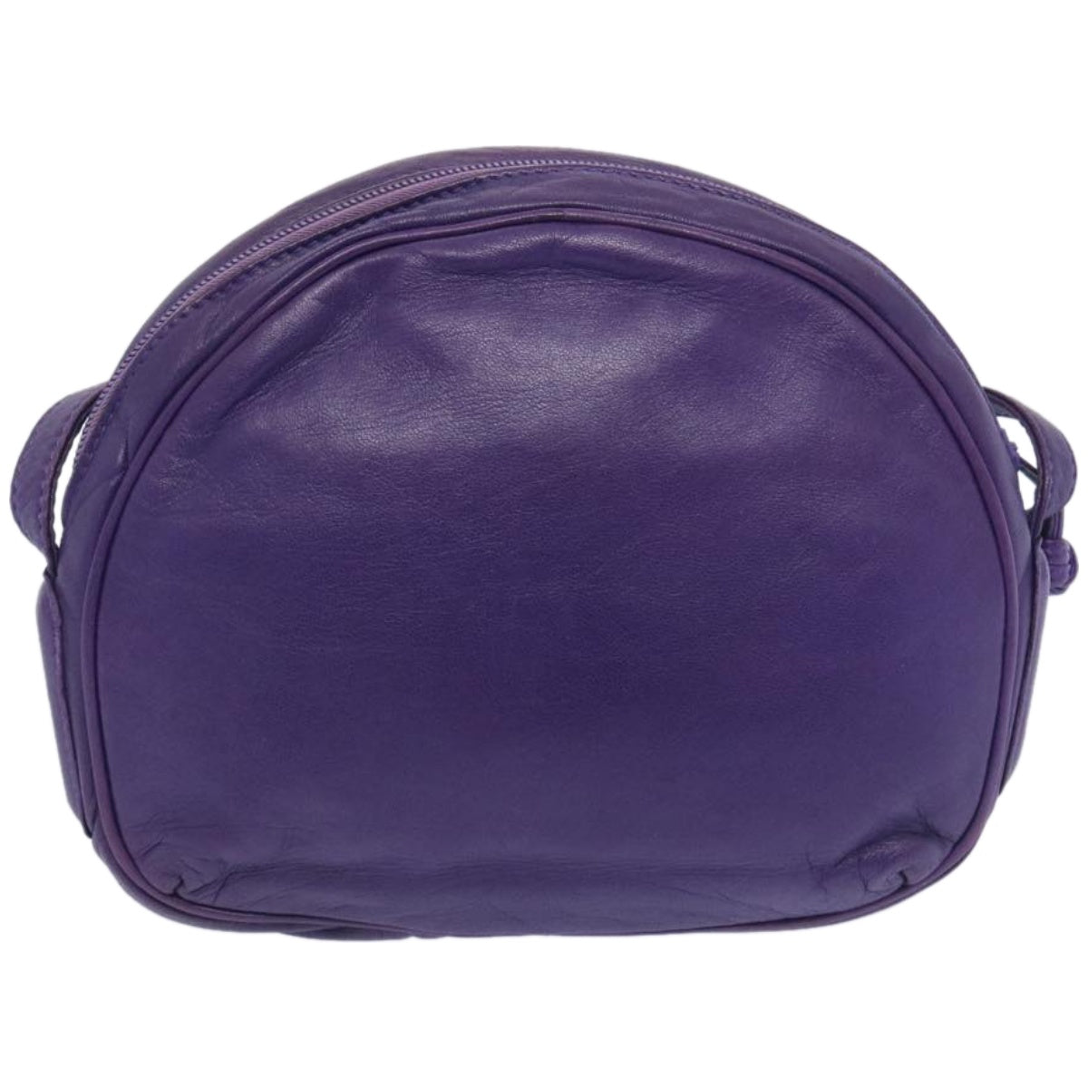 LOEWE Anagram Shoulder Bag Leather Purple Auth yk10703