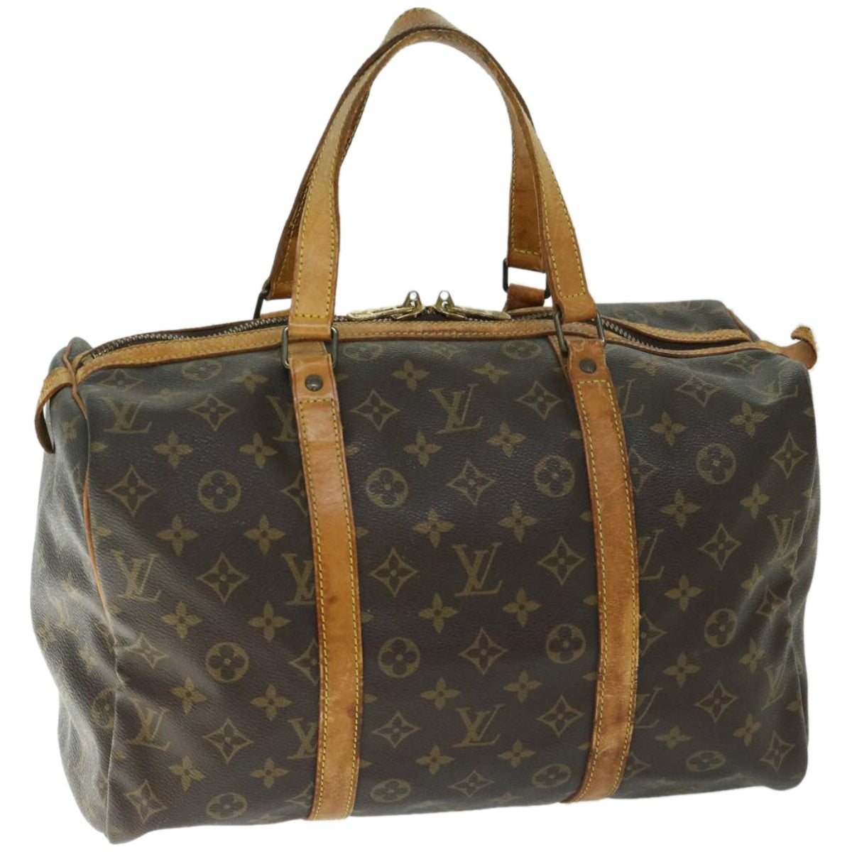 LOUIS VUITTON Monogram Sac Souple 35 Boston Bag M41626 LV Auth yk10717