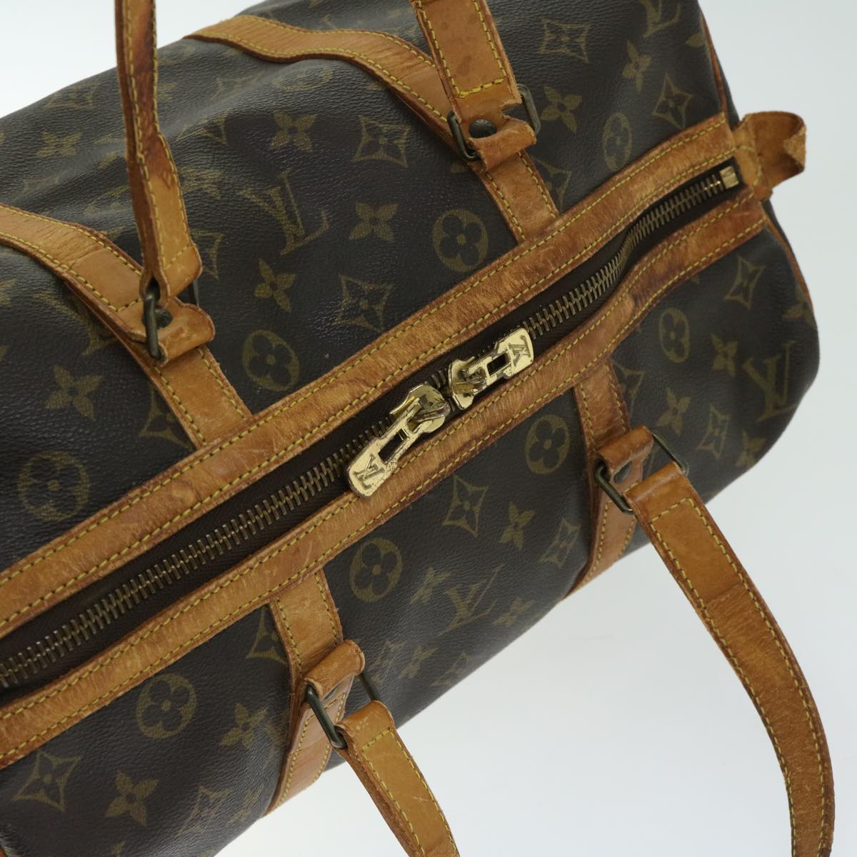 LOUIS VUITTON Monogram Sac Souple 35 Boston Bag M41626 LV Auth yk10717