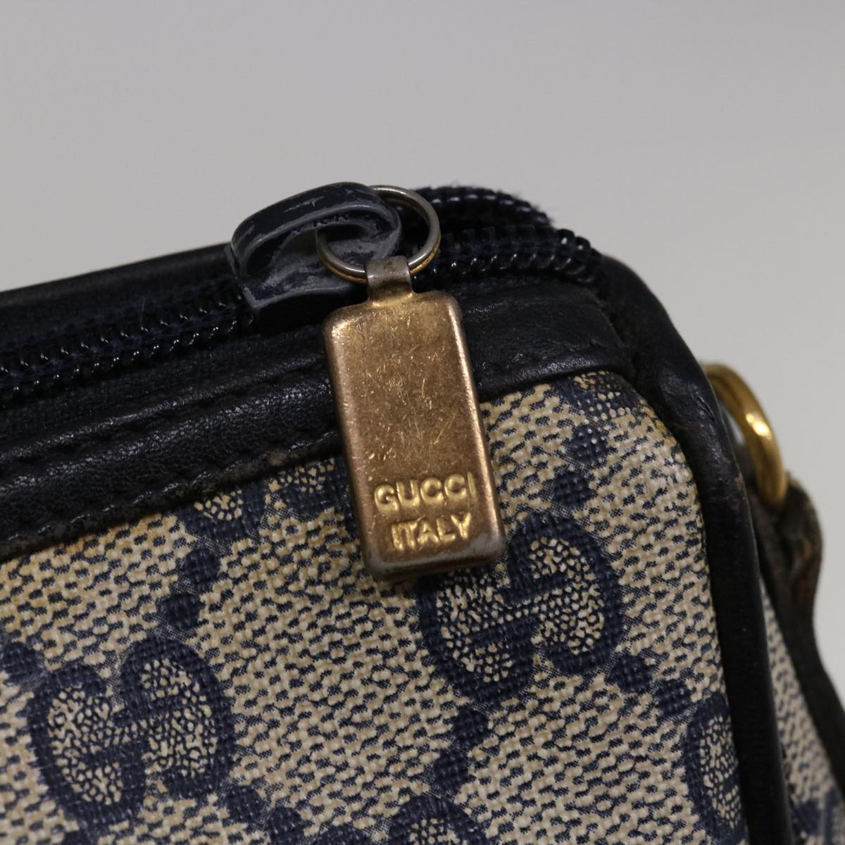 GUCCI GG Supreme Shoulder Bag PVC Navy 007 098 0047 Auth yk10725