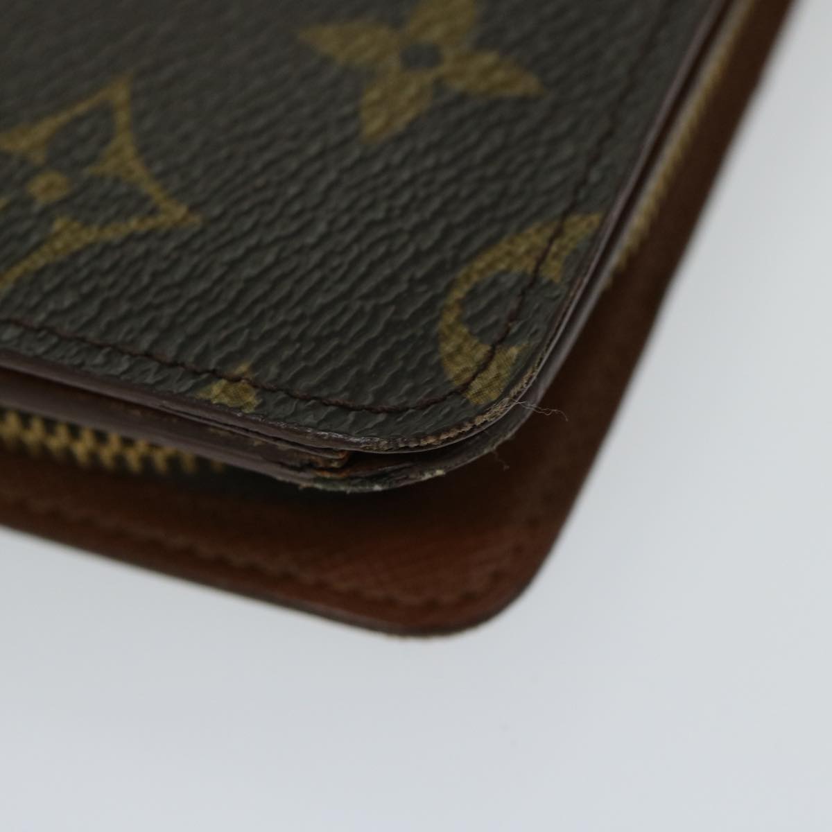 LOUIS VUITTON Monogram Porto Papie Zip Wallet M61207 LV Auth yk10735