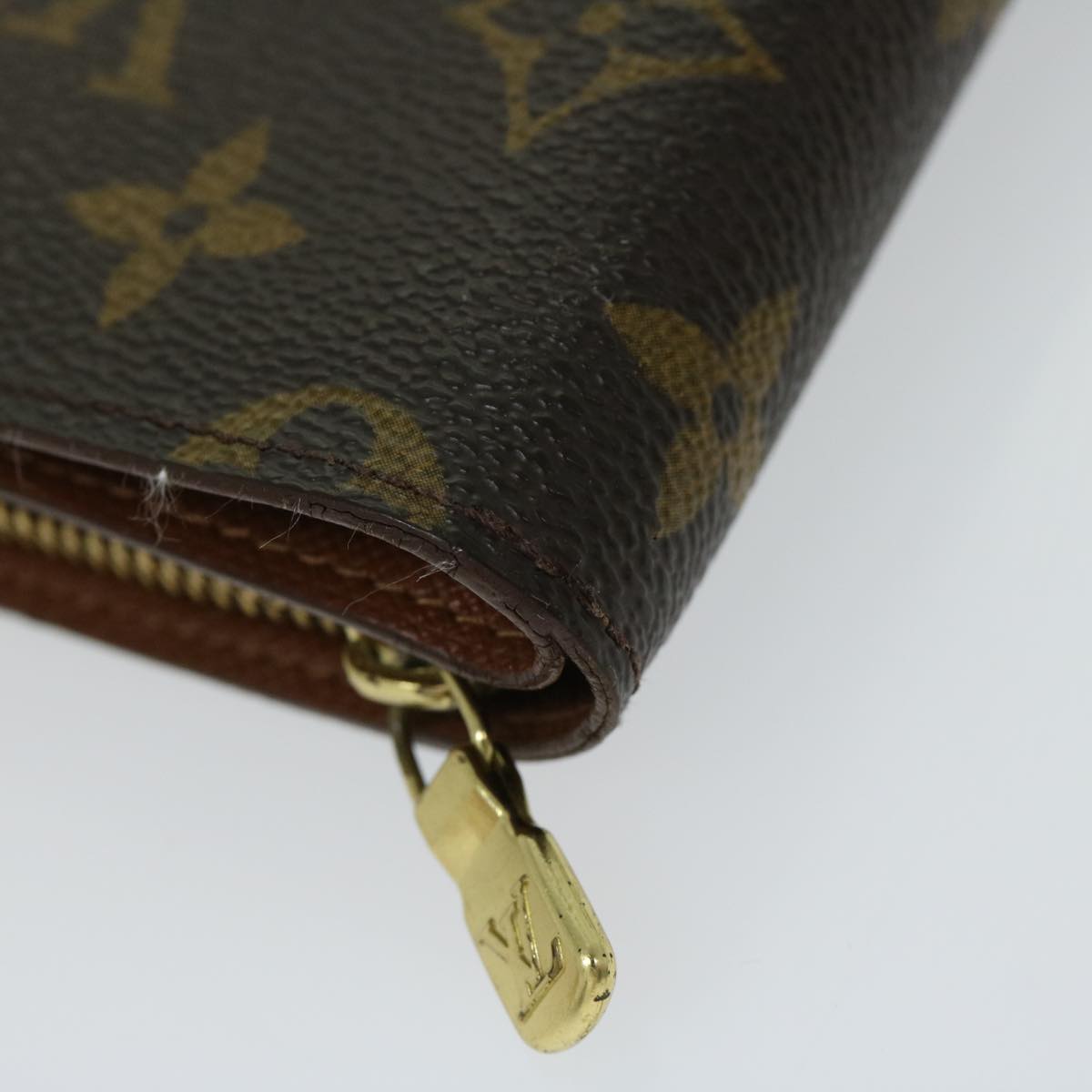 LOUIS VUITTON Monogram Porto Papie Zip Wallet M61207 LV Auth yk10735