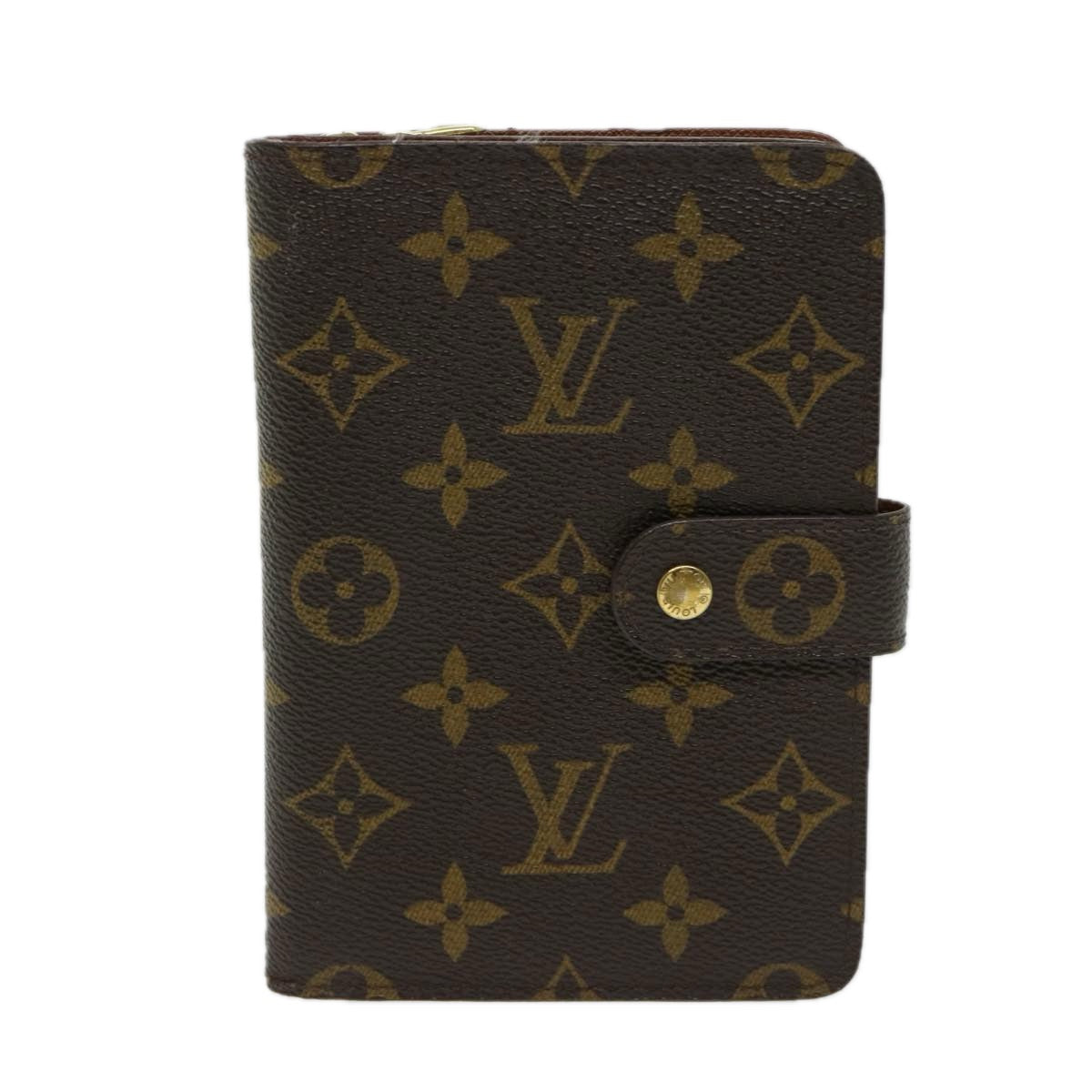 LOUIS VUITTON Monogram Porto Papie Zip Wallet M61207 LV Auth yk10735