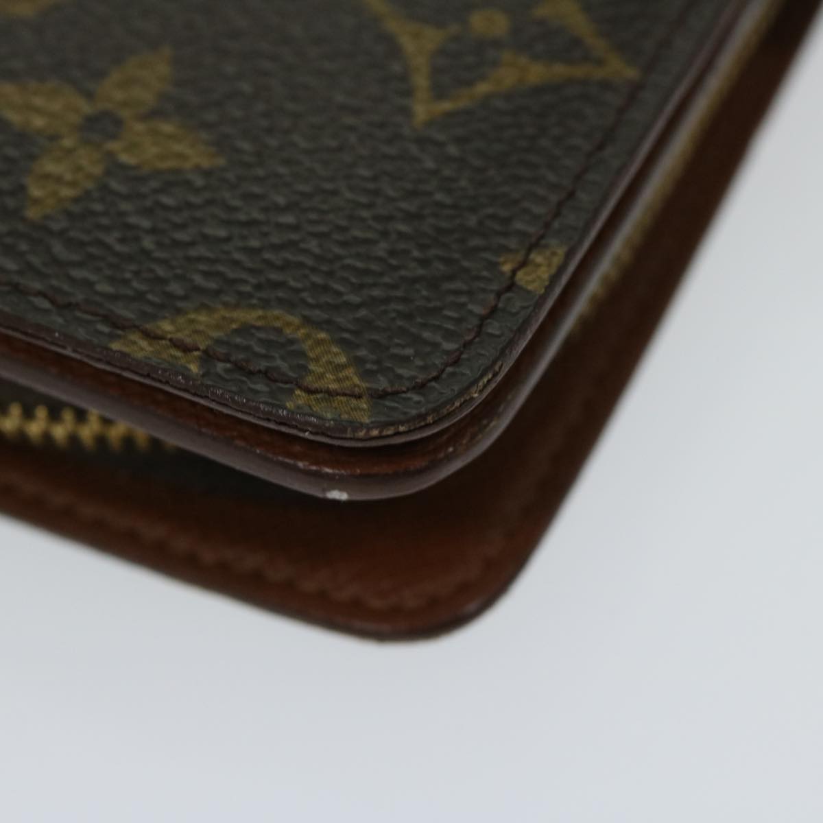 LOUIS VUITTON Monogram Porto Papie Zip Wallet M61207 LV Auth yk10735