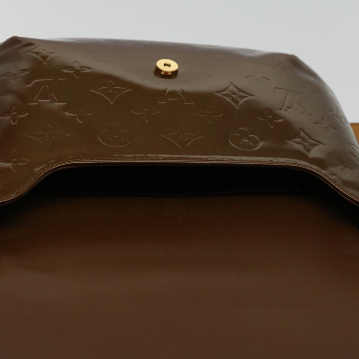 LOUIS VUITTON Monogram Vernis Thompson Street Bag Bronze M91124 LV Auth yk10737