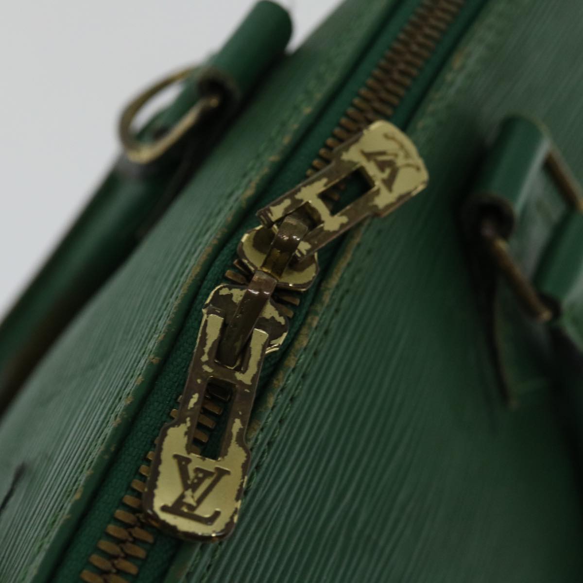 LOUIS VUITTON Epi Alma Hand Bag Borneo Green M52144 LV Auth yk10745