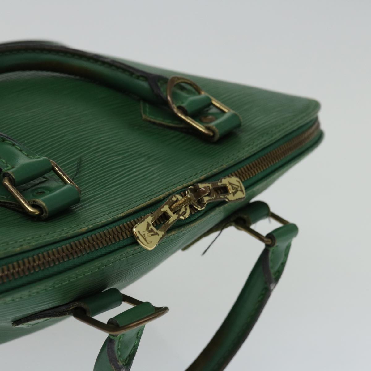 LOUIS VUITTON Epi Alma Hand Bag Borneo Green M52144 LV Auth yk10745