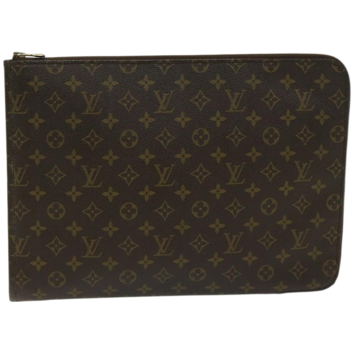 LOUIS VUITTON Monogram Poche Document Briefcase M53400 LV Auth yk10753