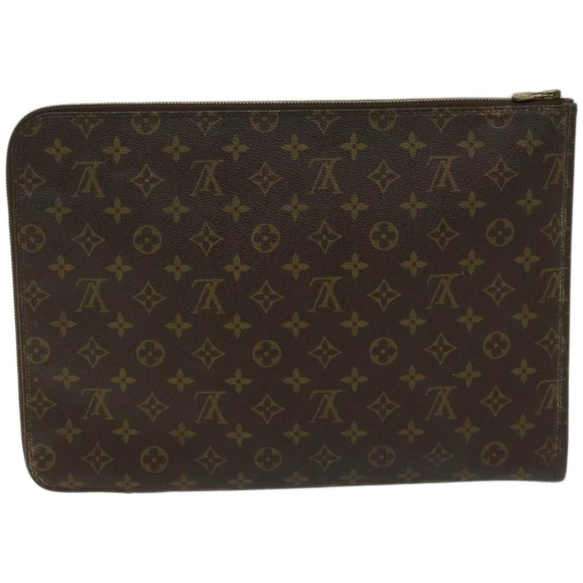 LOUIS VUITTON Monogram Poche Document Briefcase M53400 LV Auth yk10753