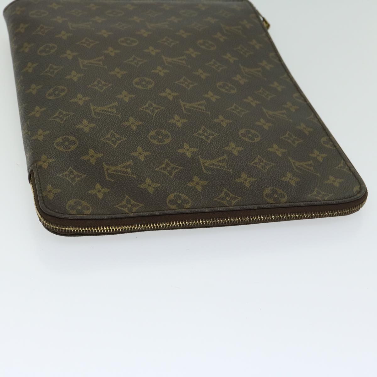 LOUIS VUITTON Monogram Poche Document Briefcase M53400 LV Auth yk10753