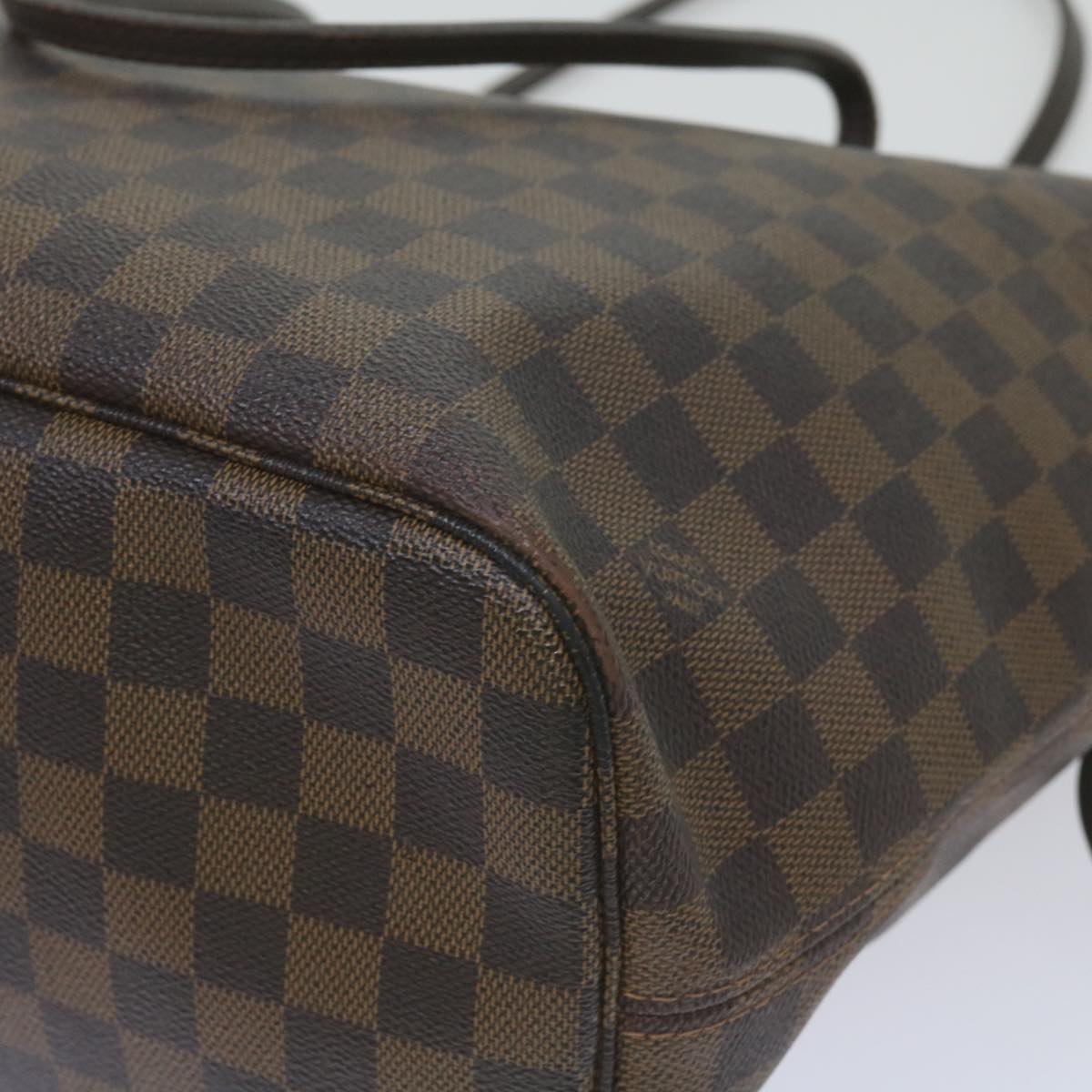 LOUIS VUITTON Damier Ebene Neverfull MM Tote Bag N51105 LV Auth yk10763