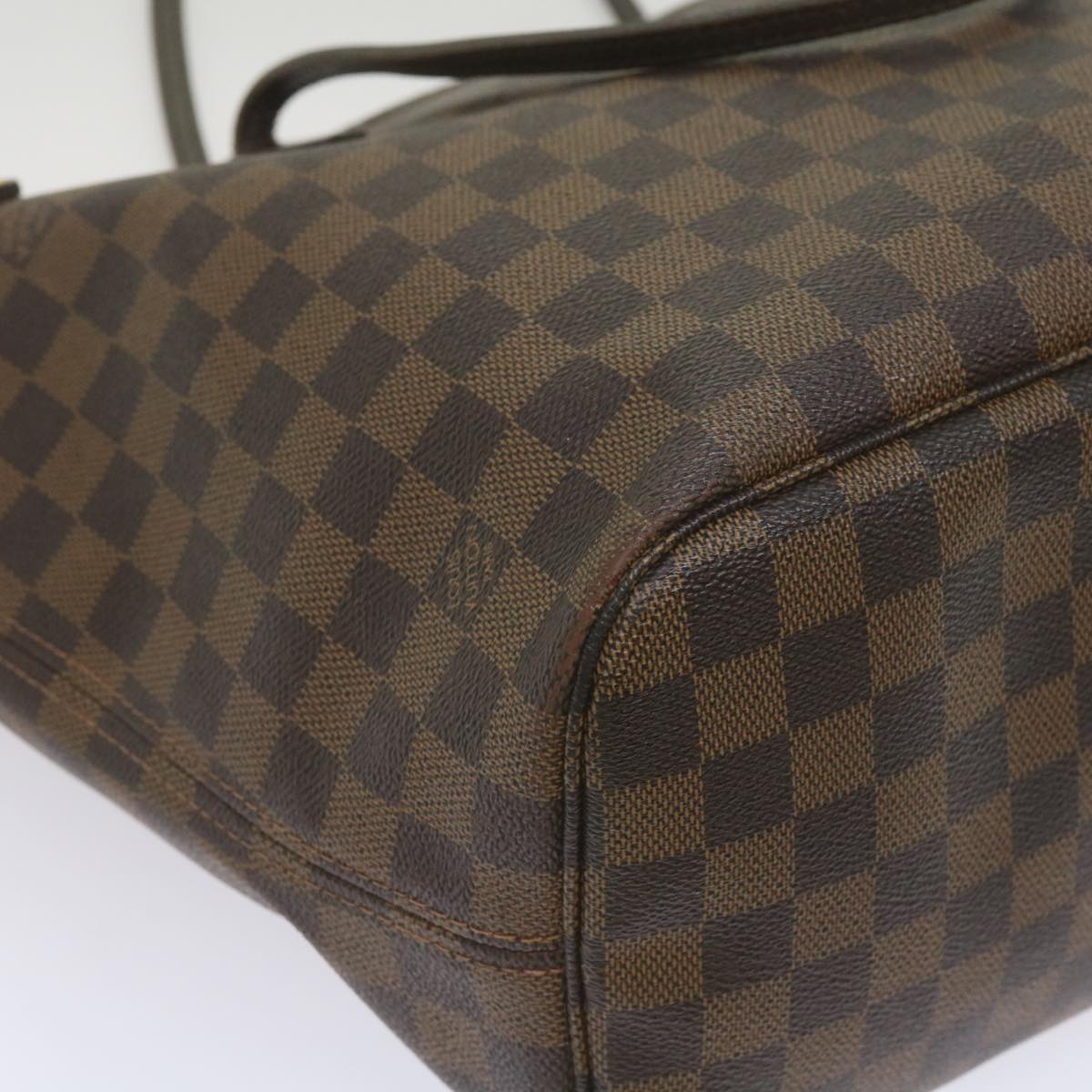 LOUIS VUITTON Damier Ebene Neverfull MM Tote Bag N51105 LV Auth yk10763