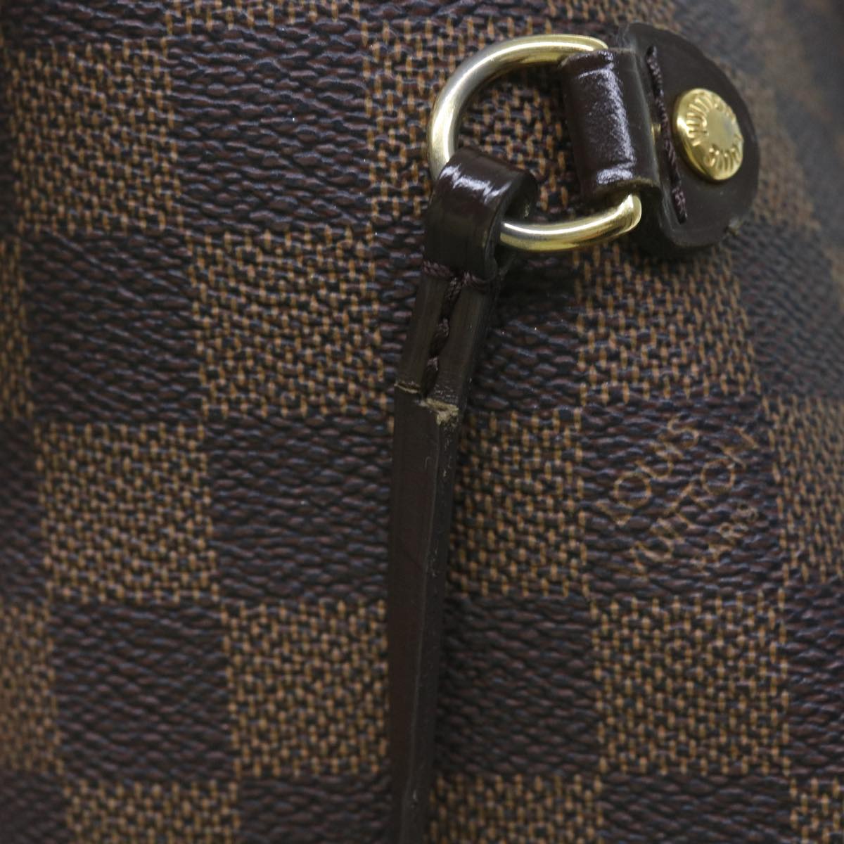 LOUIS VUITTON Damier Ebene Neverfull MM Tote Bag N51105 LV Auth yk10763