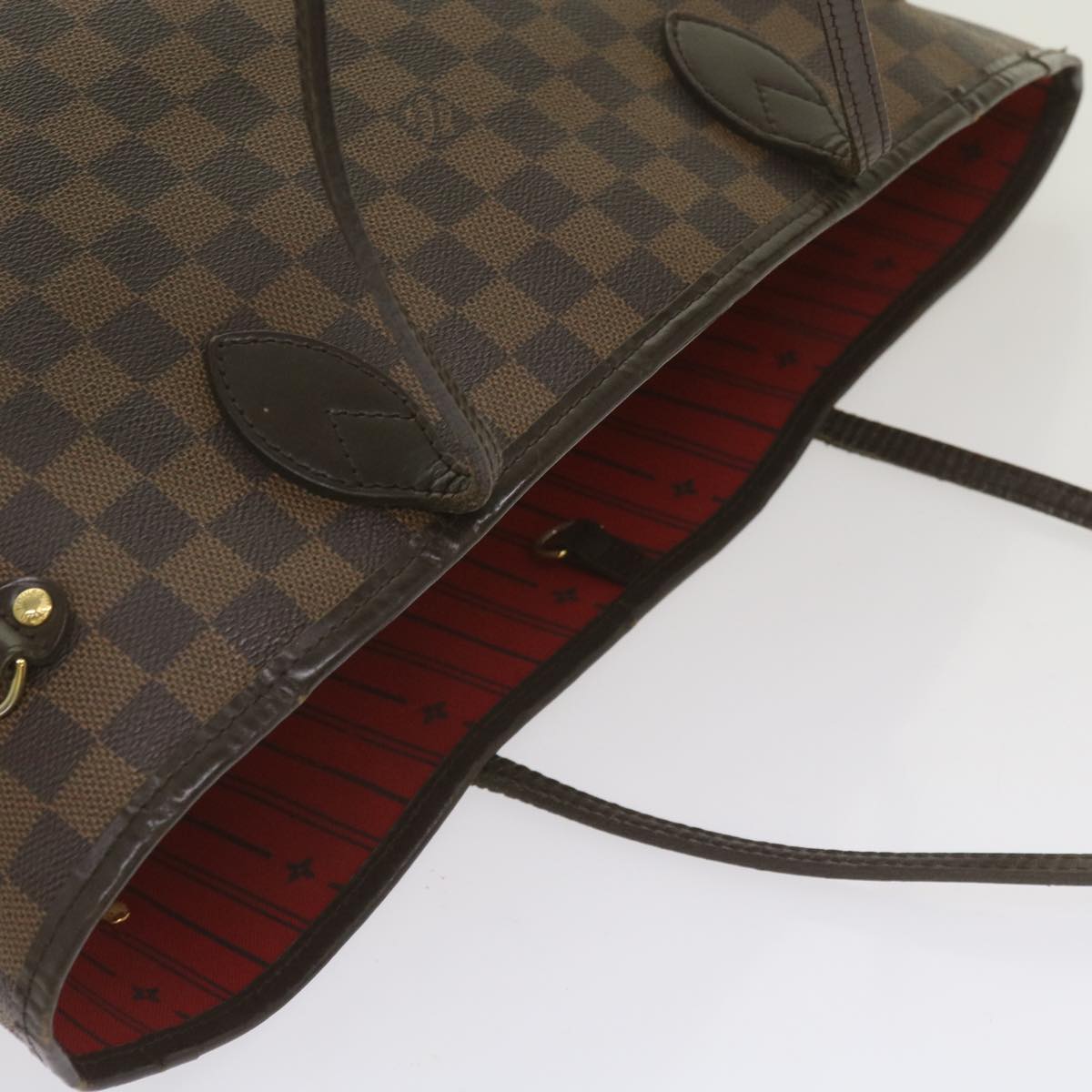 LOUIS VUITTON Damier Ebene Neverfull MM Tote Bag N51105 LV Auth yk10763