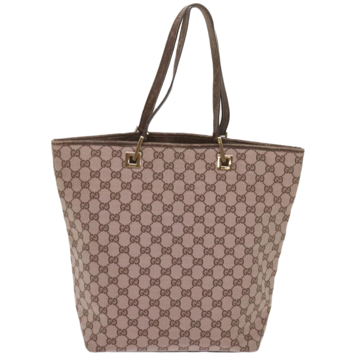 GUCCI GG Canvas Tote Bag Brown 002 1098 Auth yk10768