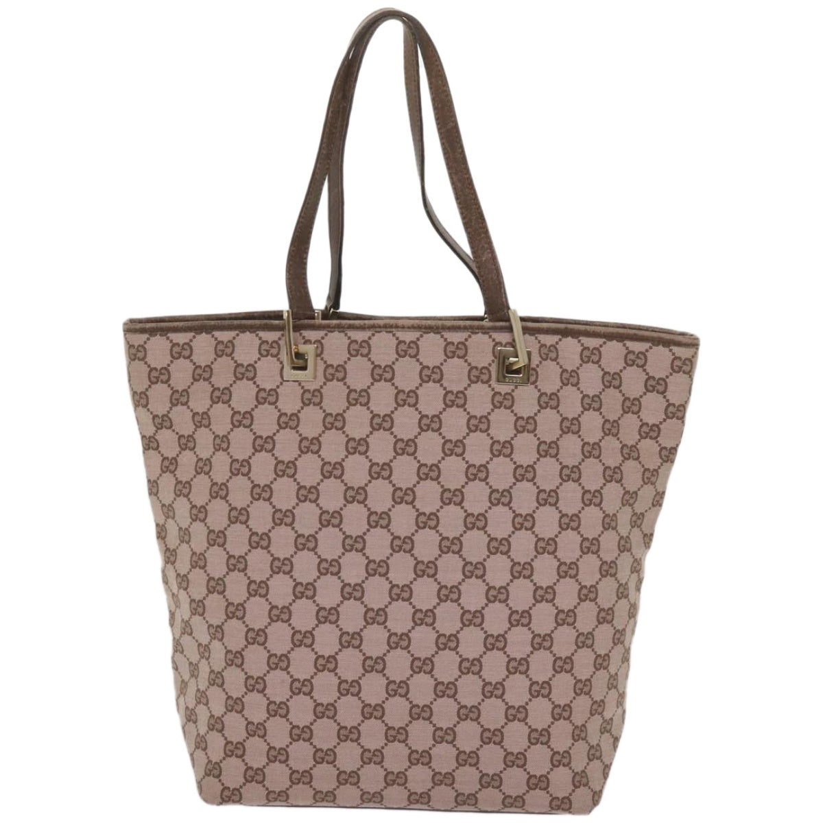 GUCCI GG Canvas Tote Bag Brown 002 1098 Auth yk10768