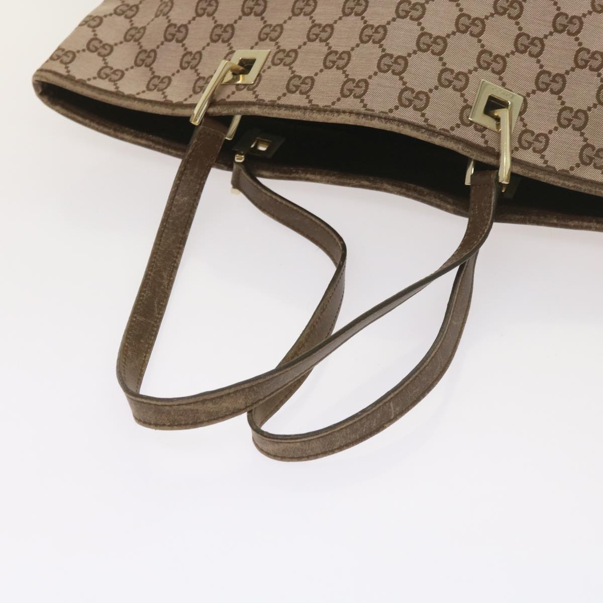 GUCCI GG Canvas Tote Bag Brown 002 1098 Auth yk10768