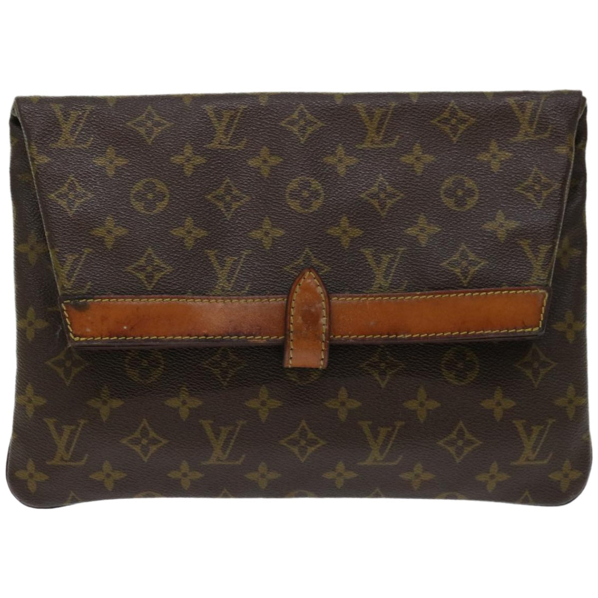 LOUIS VUITTON Monogram Pochette Priant Clutch Bag M51805 LV Auth yk10772