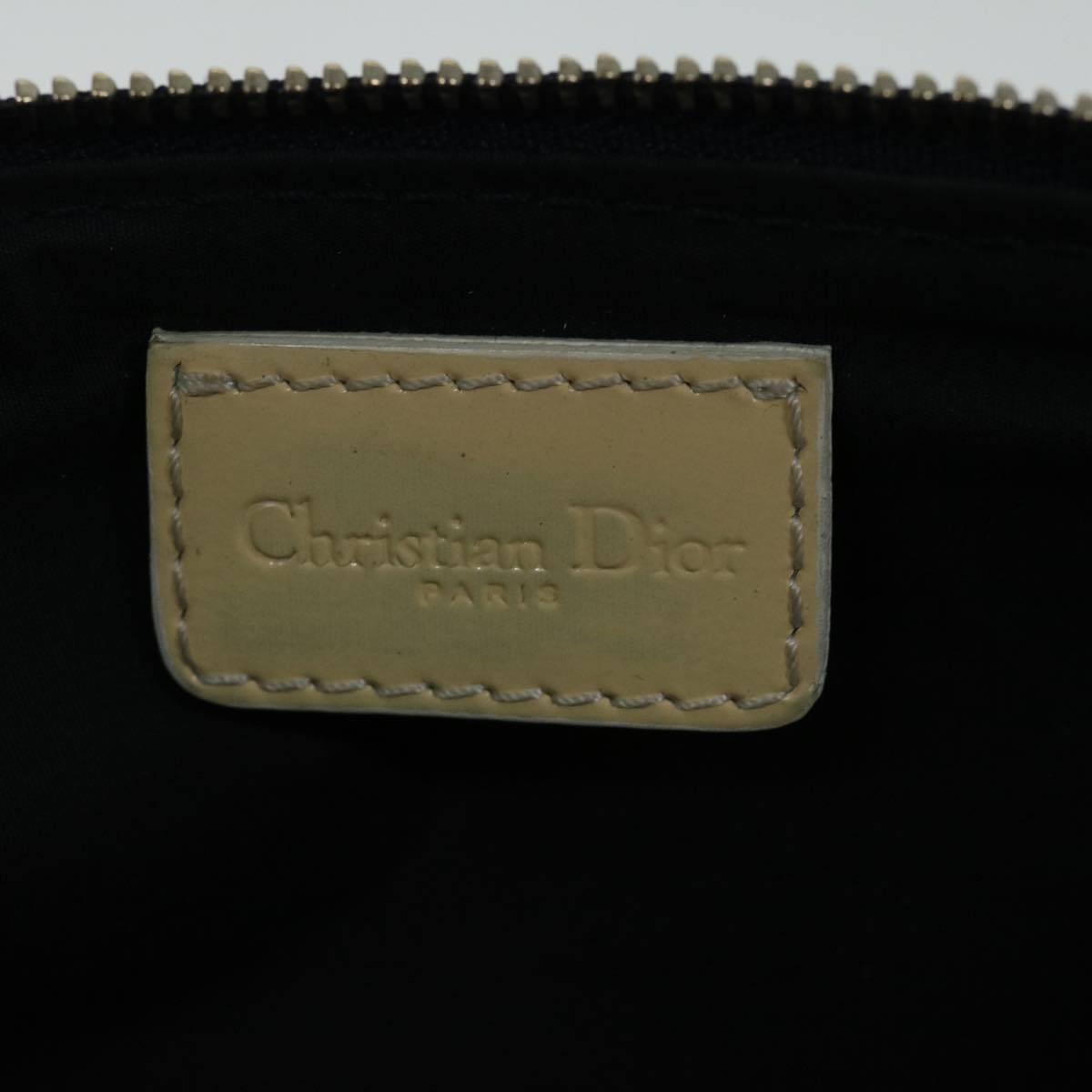 Christian Dior Trotter Canvas Saddle Pouch Accessory Pouch Navy Auth yk10773