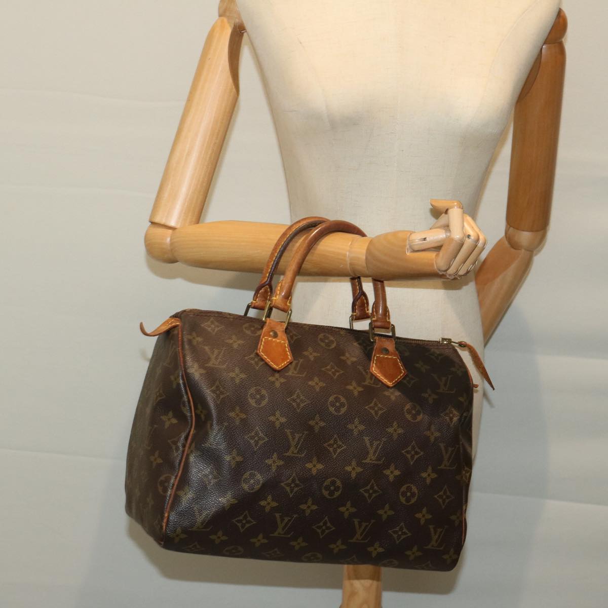 LOUIS VUITTON Monogram Speedy 30 Hand Bag M41526 LV Auth yk10776