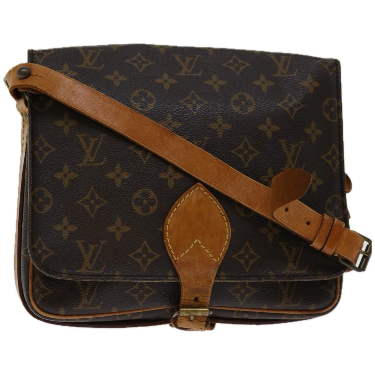 LOUIS VUITTON Monogram Cartouchiere GM Shoulder Bag M51252 LV Auth yk10778