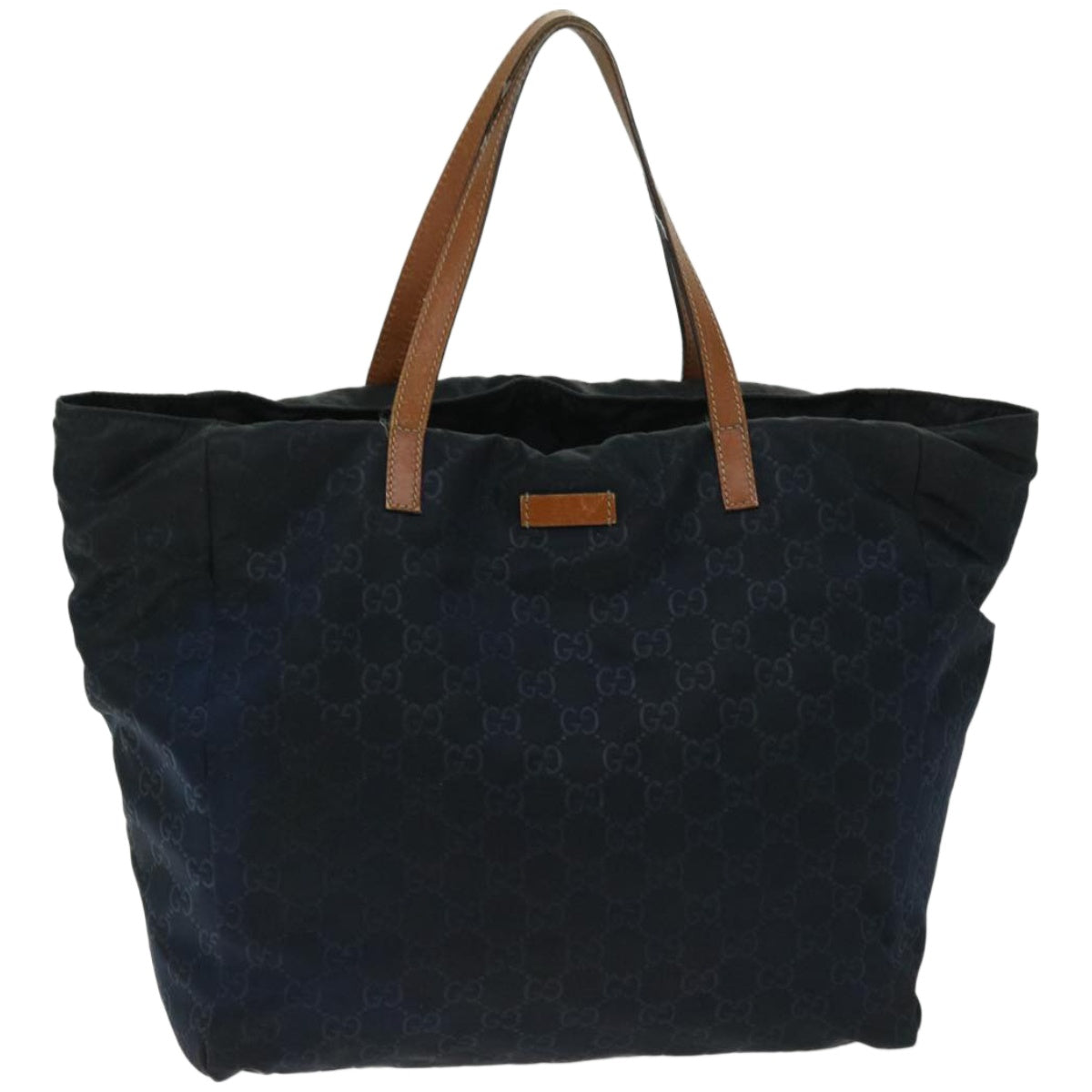 GUCCI GG Canvas Tote Bag Navy 282439 Auth yk10793