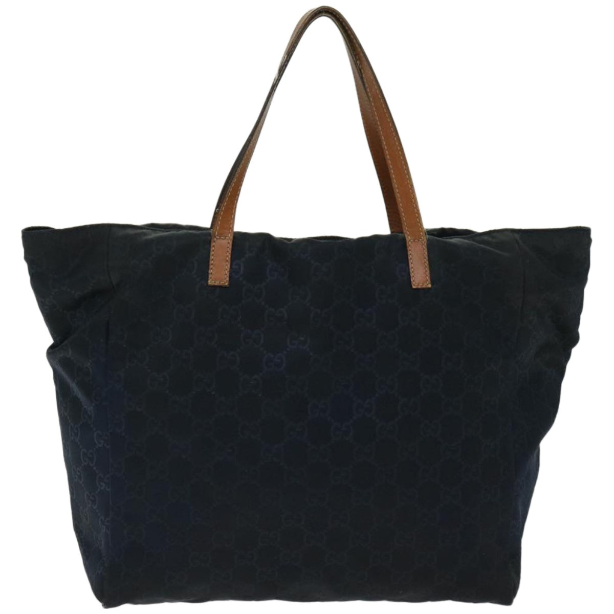 GUCCI GG Canvas Tote Bag Navy 282439 Auth yk10793