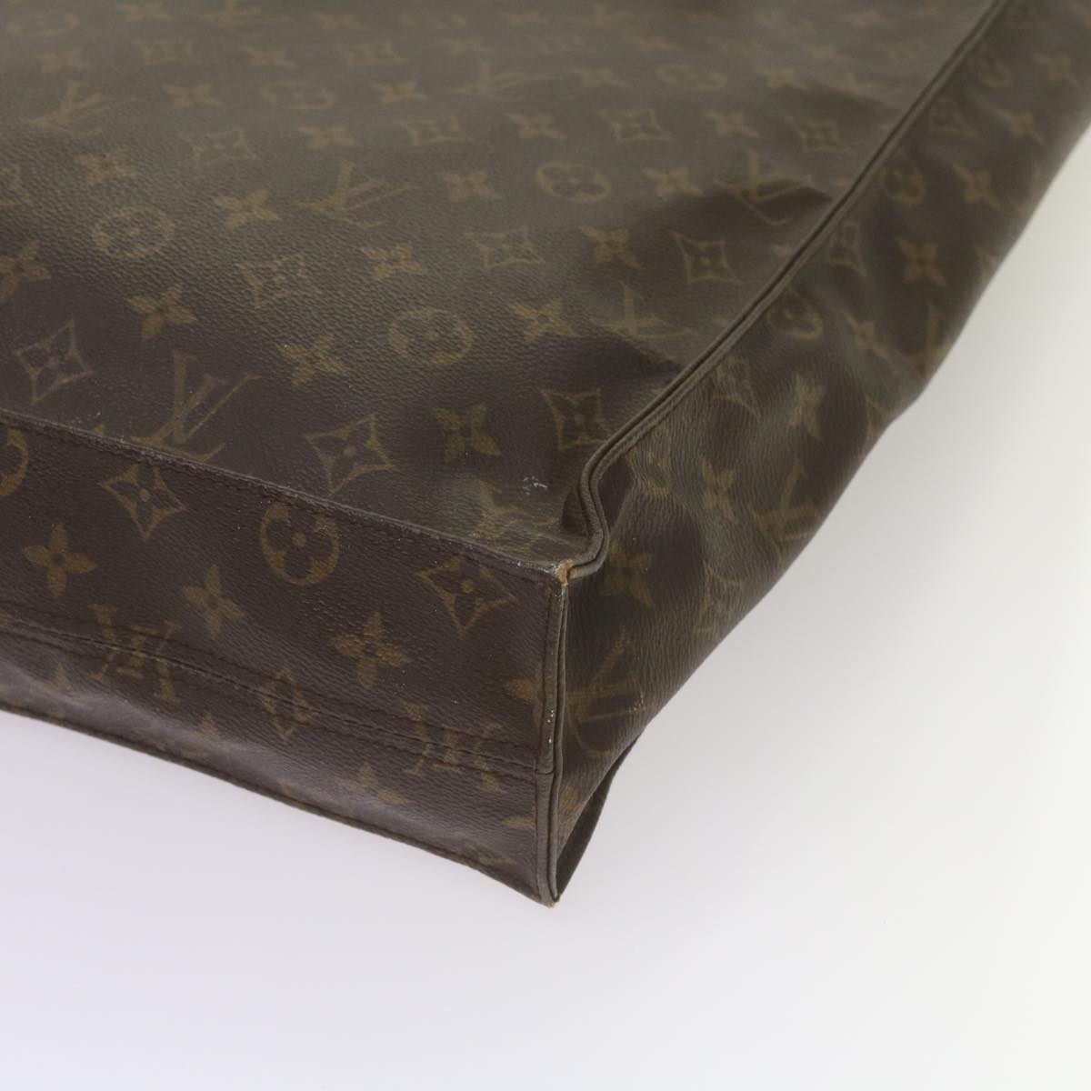 LOUIS VUITTON Monogram Sac Plat Hand Bag M51140 LV Auth yk10795