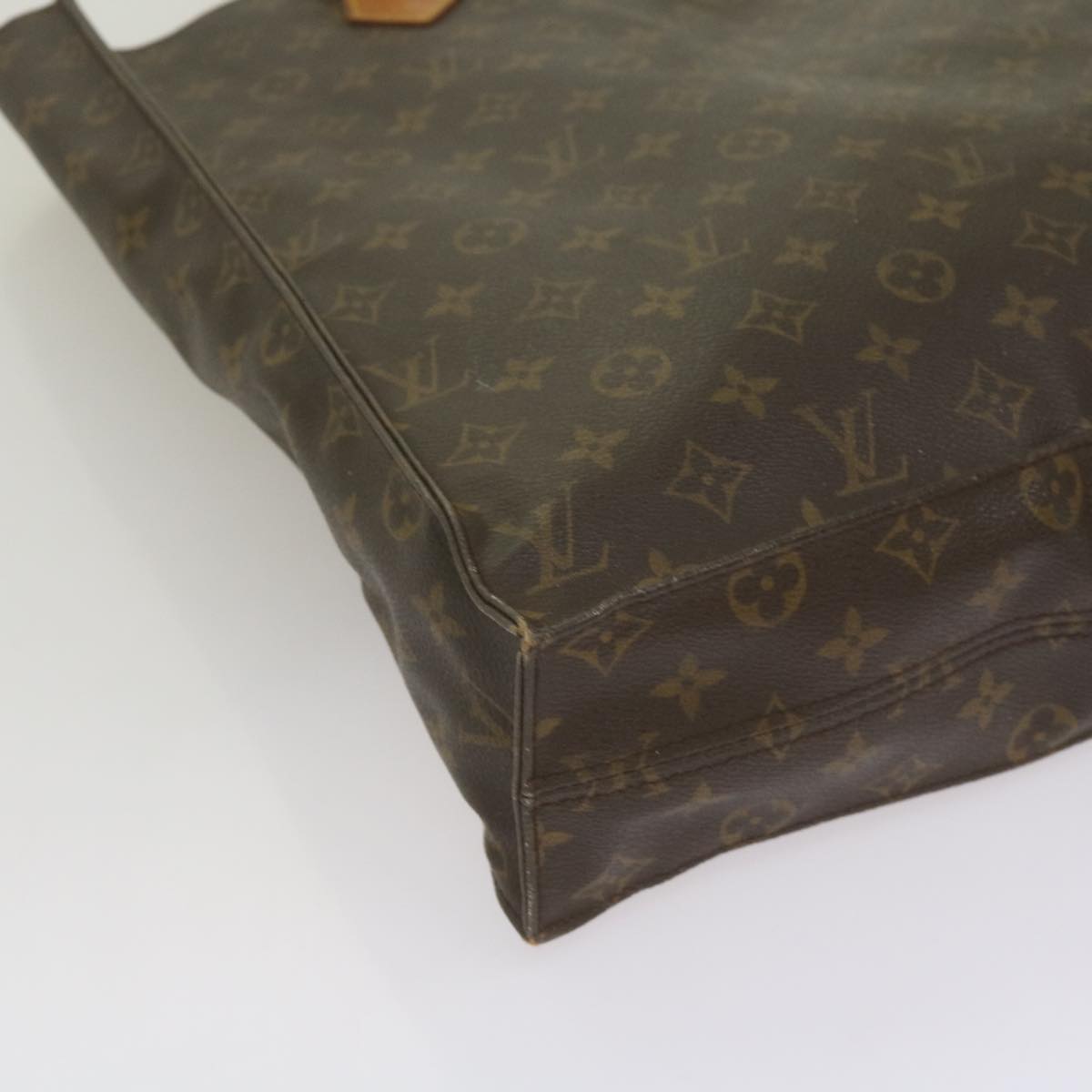 LOUIS VUITTON Monogram Sac Plat Hand Bag M51140 LV Auth yk10795