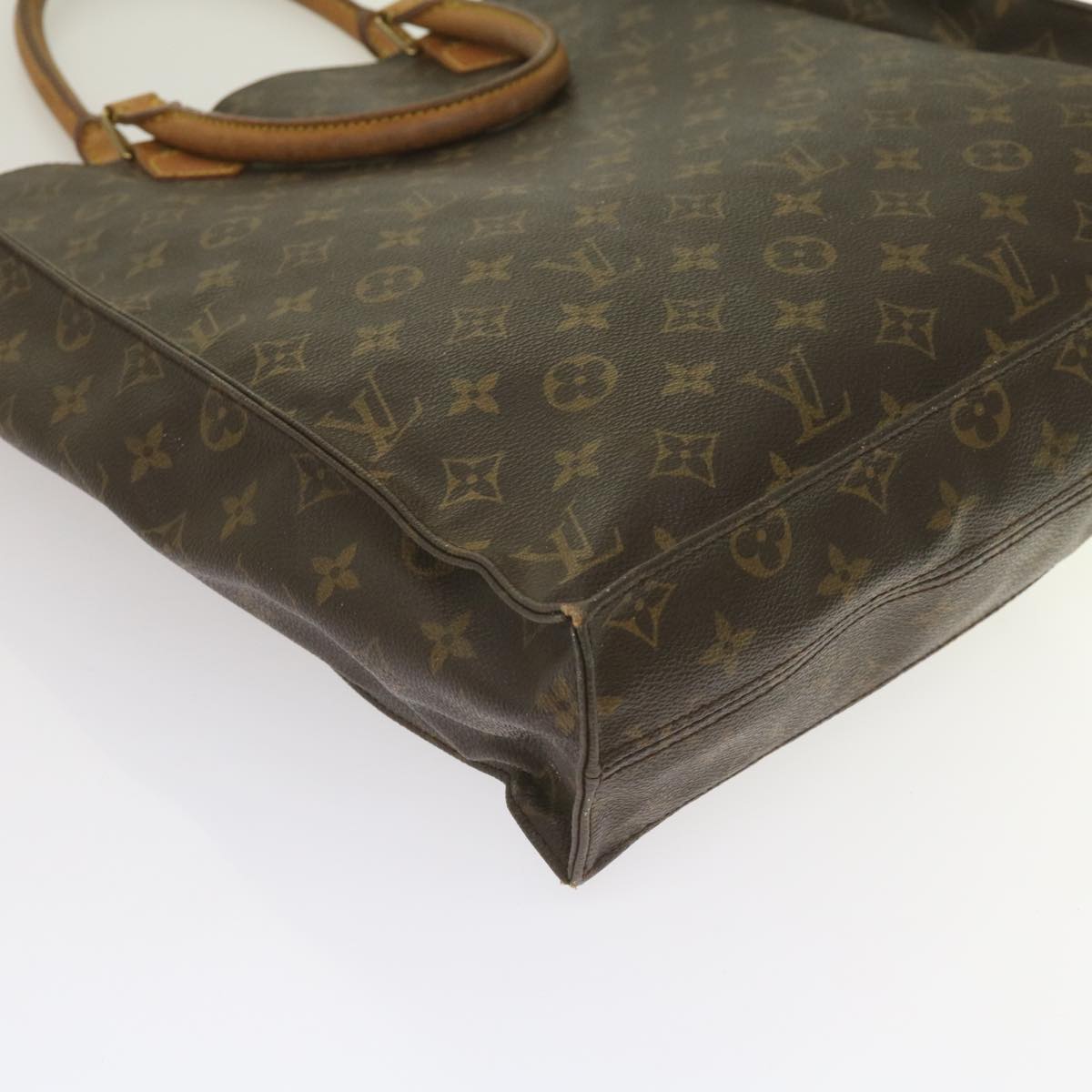 LOUIS VUITTON Monogram Sac Plat Hand Bag M51140 LV Auth yk10795