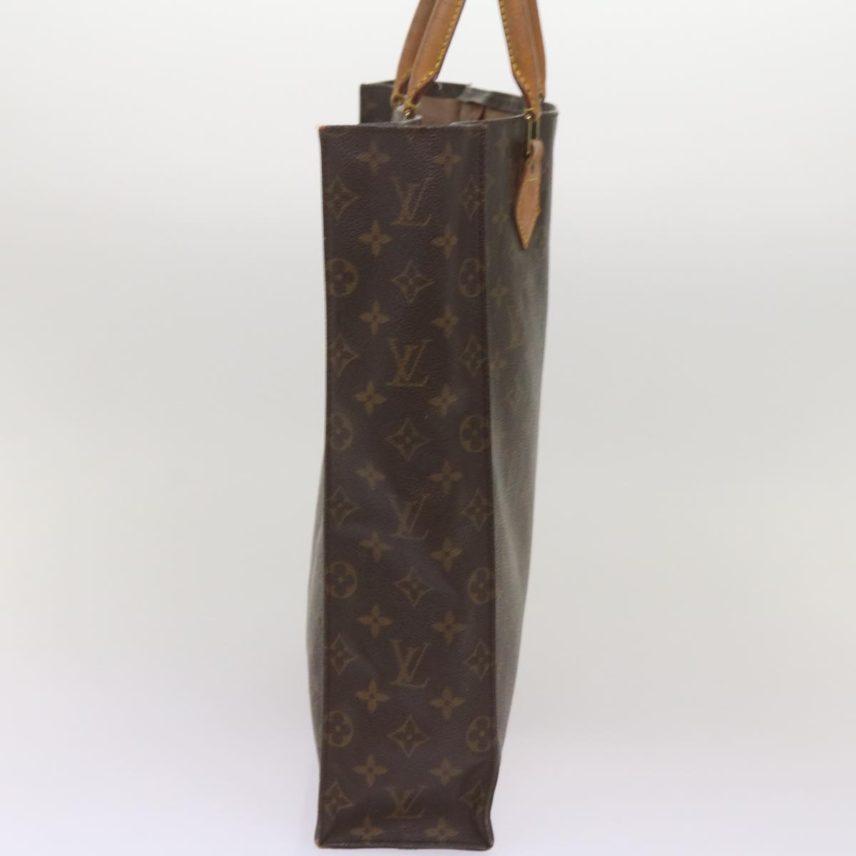 LOUIS VUITTON Monogram Sac Plat Hand Bag M51140 LV Auth yk10795