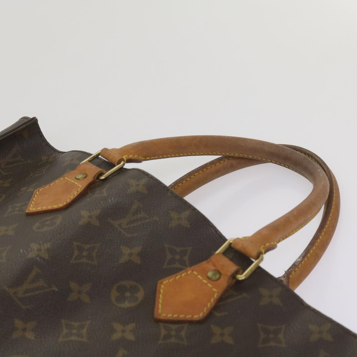 LOUIS VUITTON Monogram Sac Plat Hand Bag M51140 LV Auth yk10795