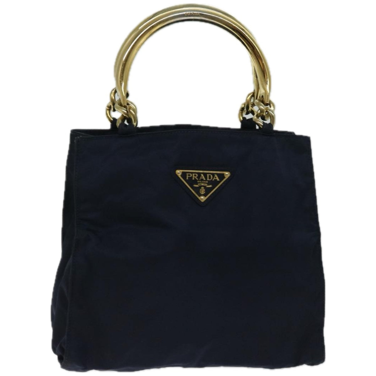 PRADA Hand Bag Nylon Navy Auth yk10804