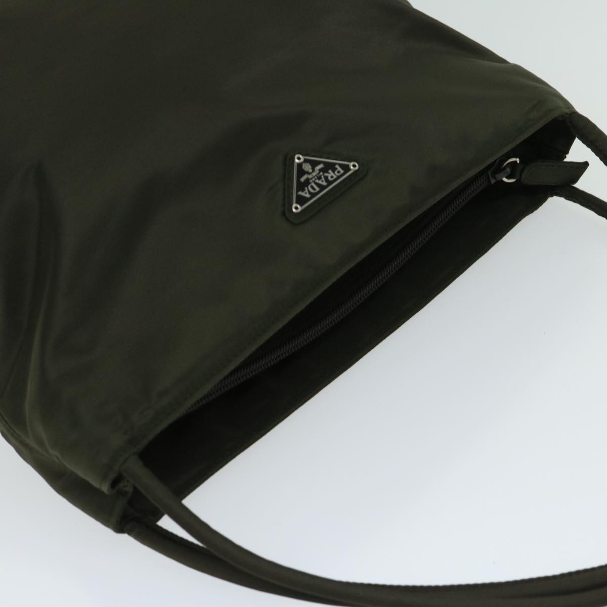 PRADA Shoulder Bag Nylon Khaki Auth yk10807