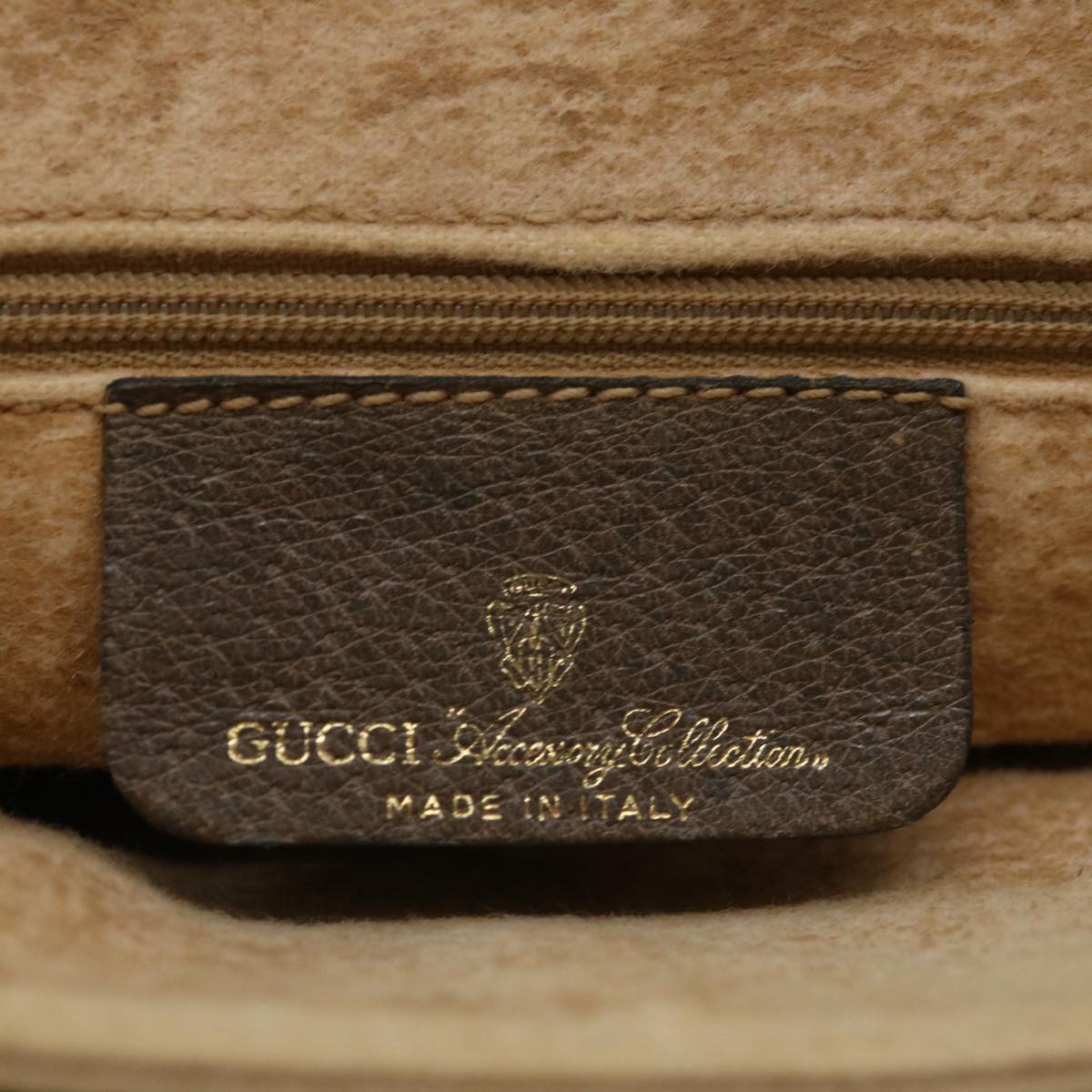 GUCCI GG Canvas Web Sherry Line Shoulder Bag PVC Beige Auth yk10844