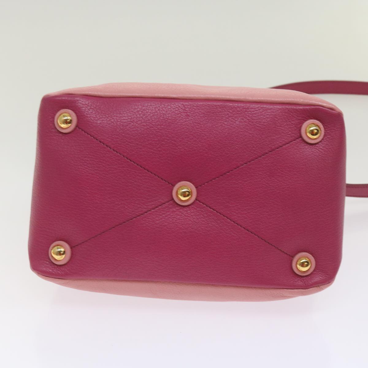 Miu Miu Hand Bag Leather 2way Pink Auth yk10851