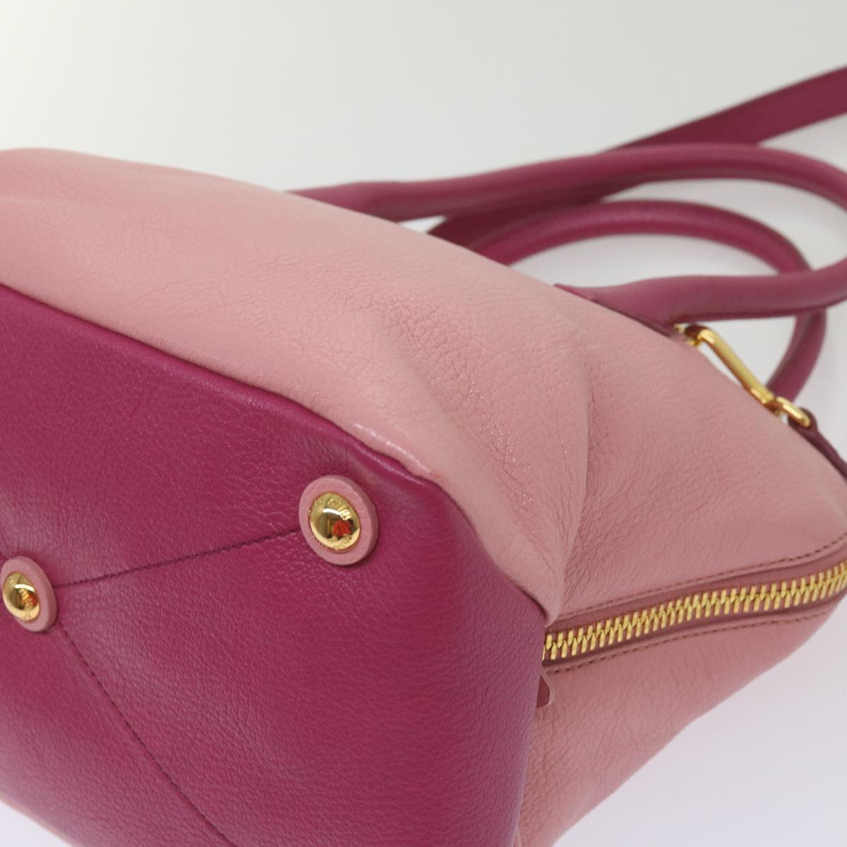 Miu Miu Hand Bag Leather 2way Pink Auth yk10851